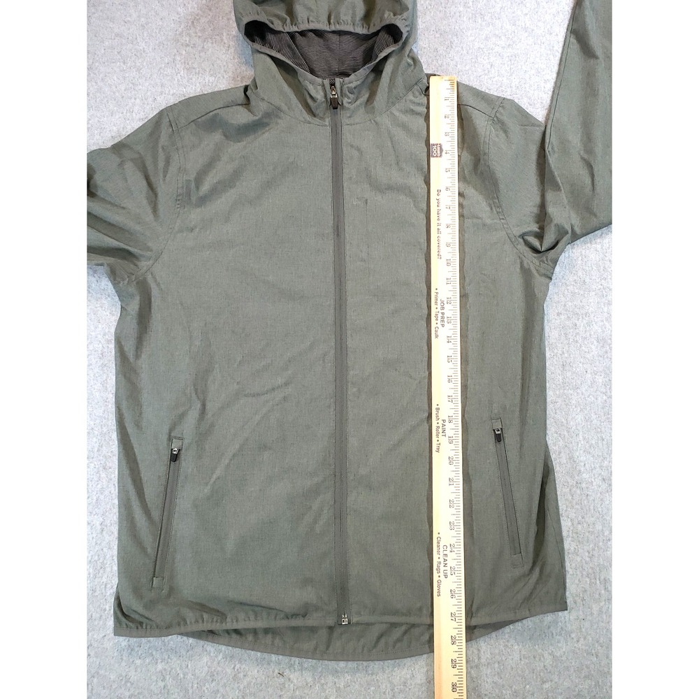 Vuori Outdoor Trainer Shell Jacket Mens Green Size L Hooded Lightweight V512 - Picture 4 of 10